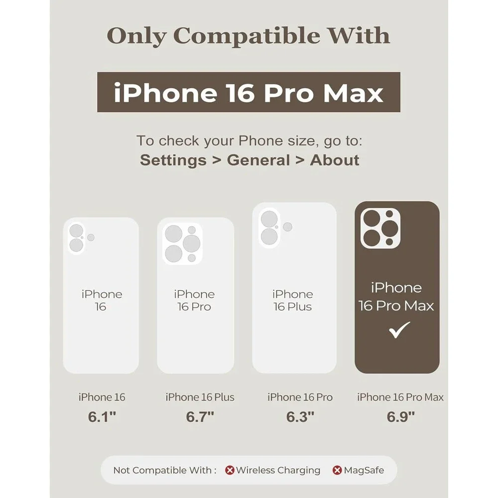 iPhone 16 Pro Max Wallet Case Cute Girly Brown Polka Dot Leather Card Holder